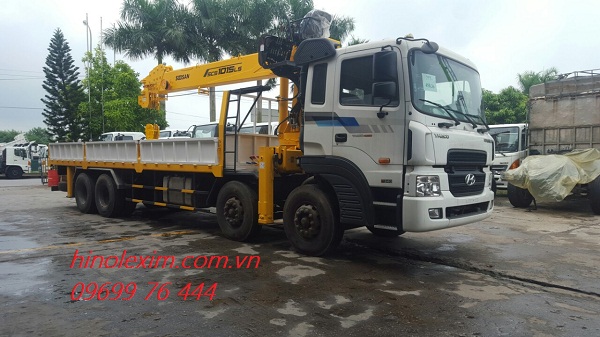 Xe cẩu 10 tấn huyndai - HD320 lắp cẩu SCS1015