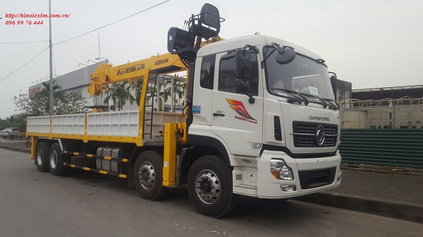 Dongfeng hoang huy gắn cẩu 10 tấn Soosan